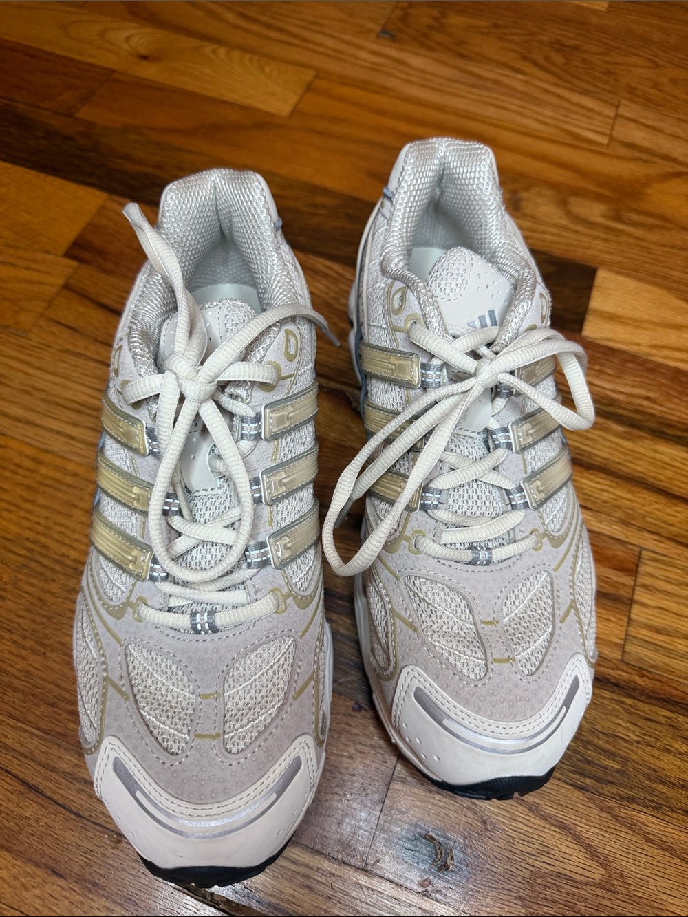 Adidas Cream and Gold Athletic Sneakers - Picture 5 of 6